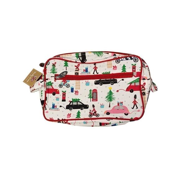 NEW WITH TAGS BEAUTIFUL Milly Green British Design London Zip Up Toiletry Travel - Picture 4 of 8